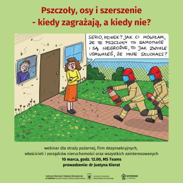 Pszczoły, osy i szerszenie - kiedy zagrażają, a kiedy nie? - webinar Grafika Pszczoły, osy i szerszenie - kiedy zagrażają, a kiedy nie? - webinar